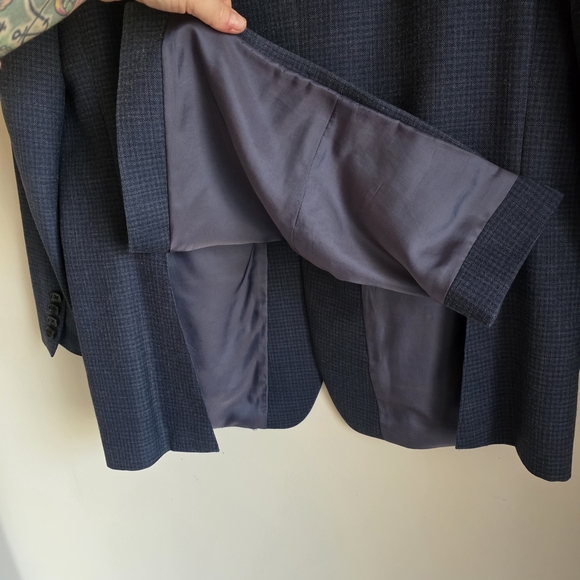 Michael Kors Deep Navy Textured Two-Button Sport Coat 42L NEW - Picture 8 of 16